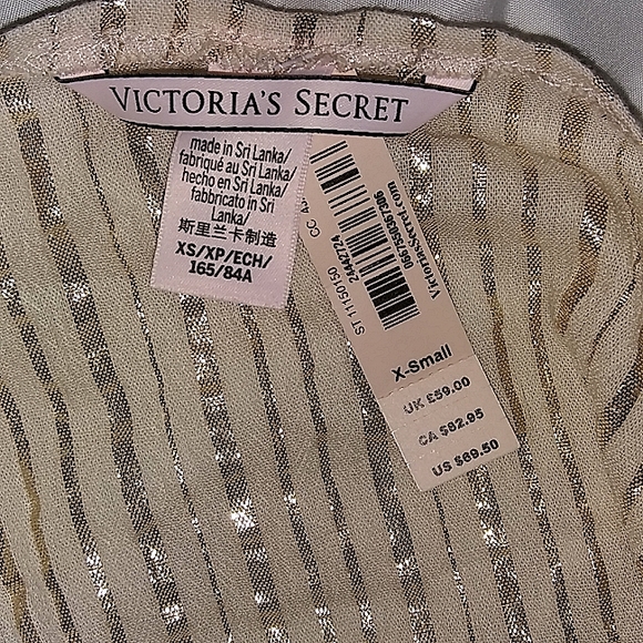 NWT Victoria's Secret romper lingerie with gold stitching - Picture 6 of 8